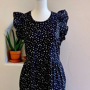 Cute Charcoal Dress w/Butterfly Sleeves